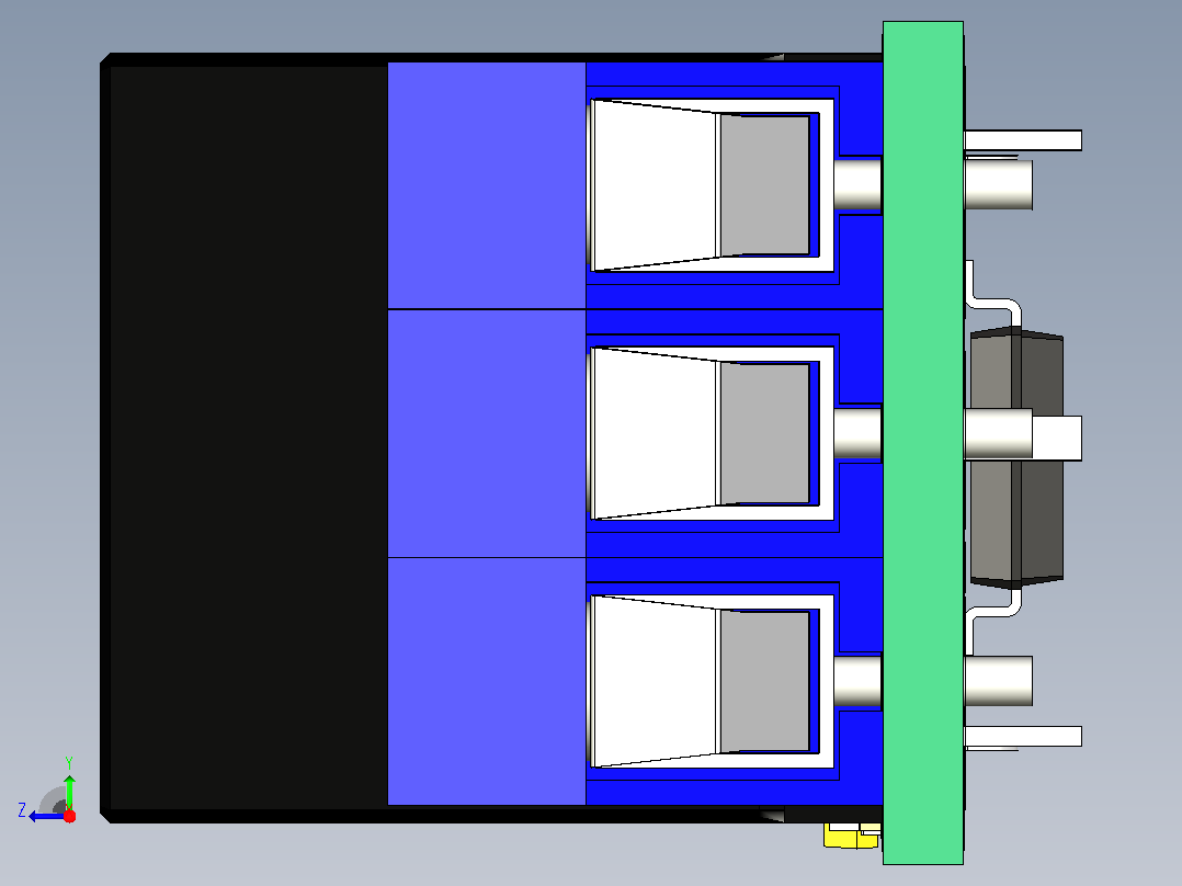 USB 继电器模块右视图