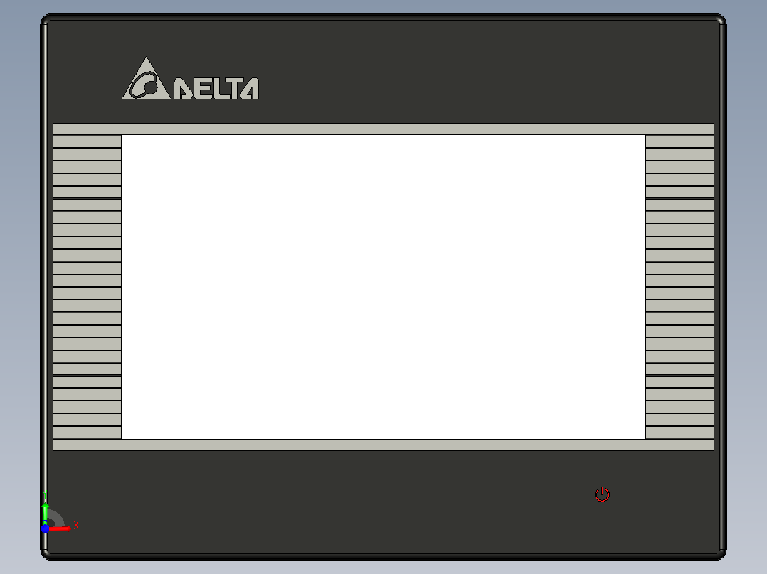 HMI DELTA -型号DOP-B03S211触摸屏前视图