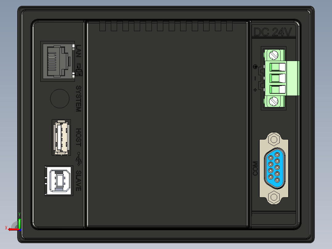 HMI DELTA -型号DOP-B03S211触摸屏后视图