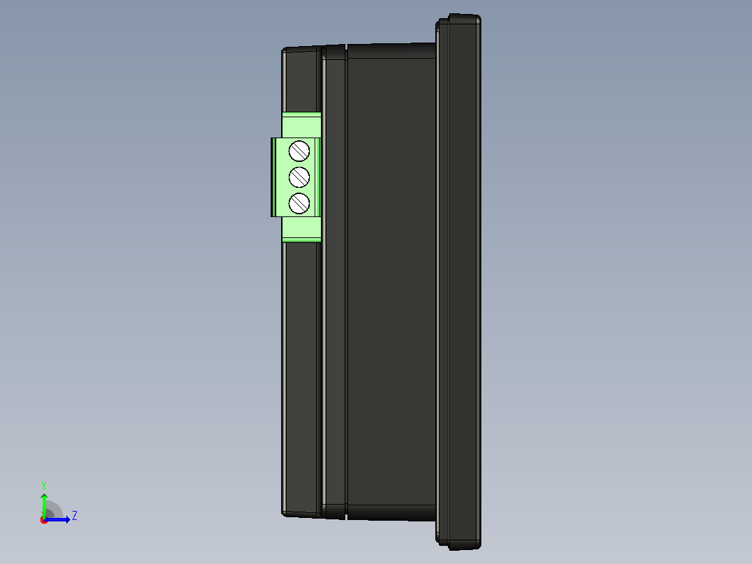 HMI DELTA -型号DOP-B03S211触摸屏左视图