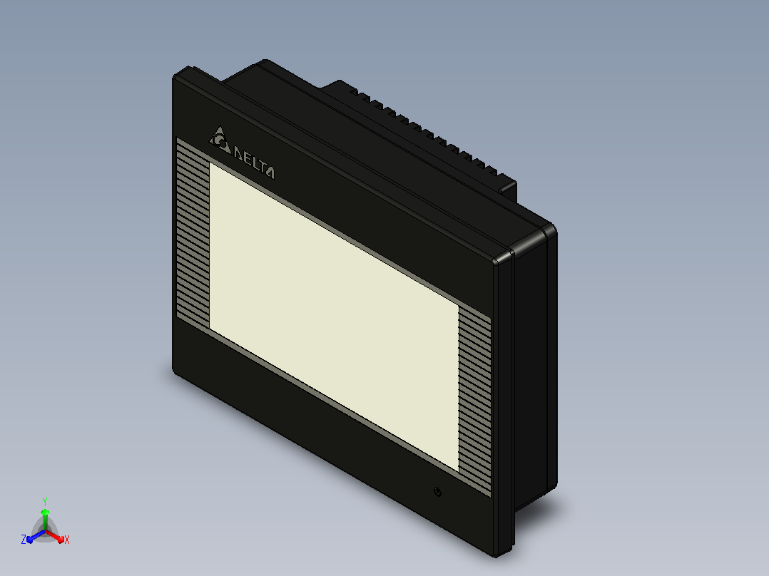 HMI DELTA -型号DOP-B03S211触摸屏正等轴测图