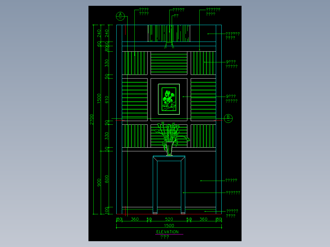 家装类CAD图块(三)-FH01007A