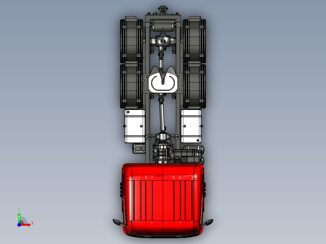 大卡车头模型step前视图