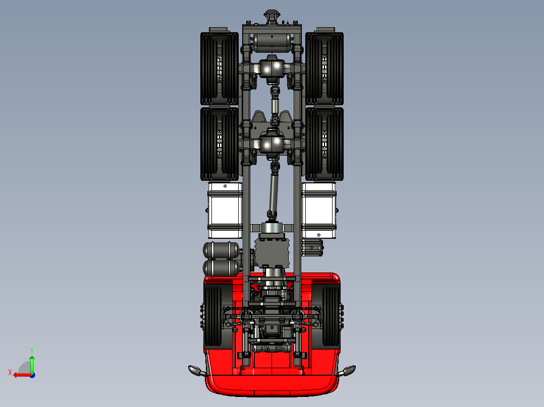 大卡车头模型step后视图