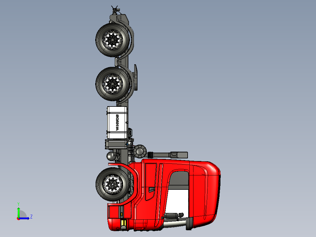 大卡车头模型step左视图