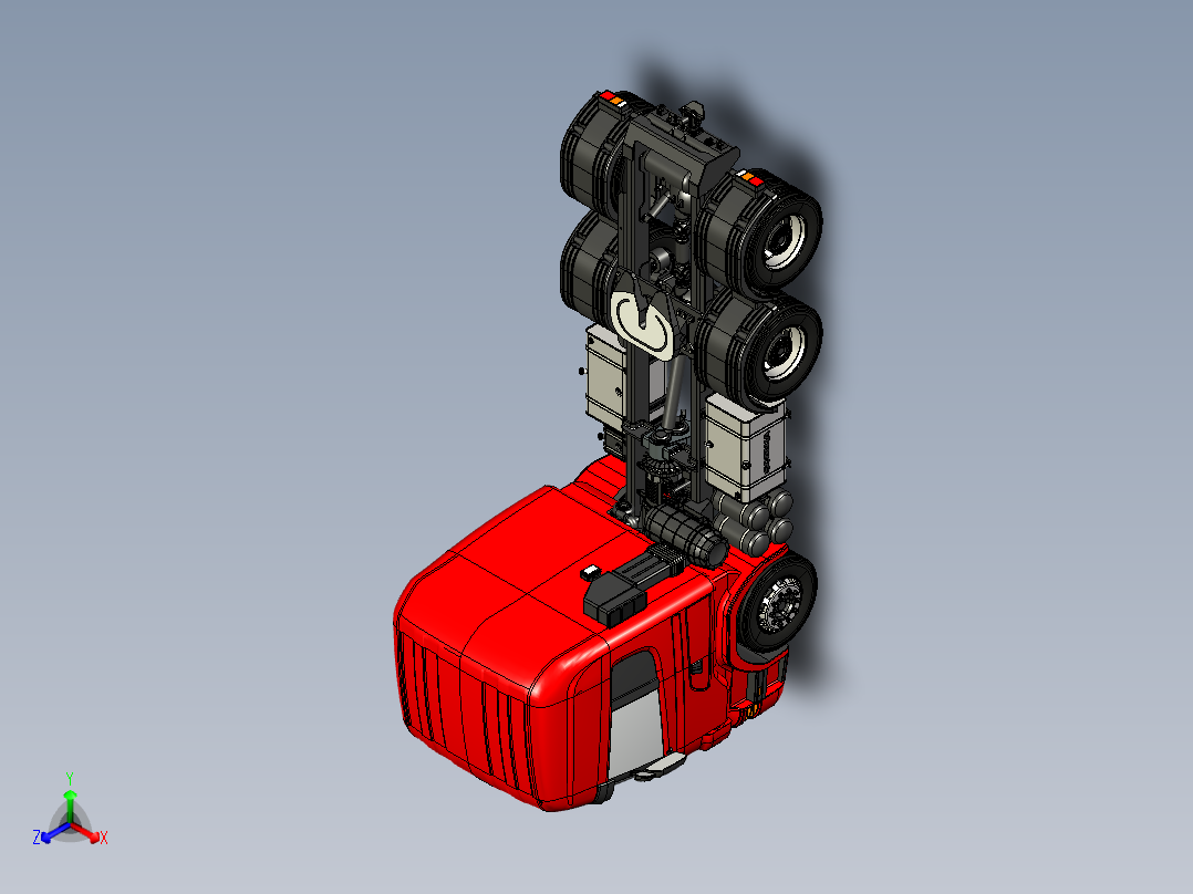 大卡车头模型step正等轴测图