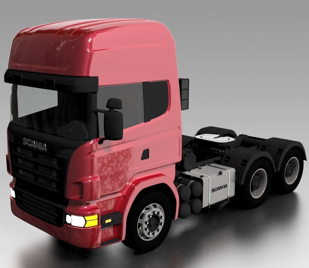 大卡车头模型step