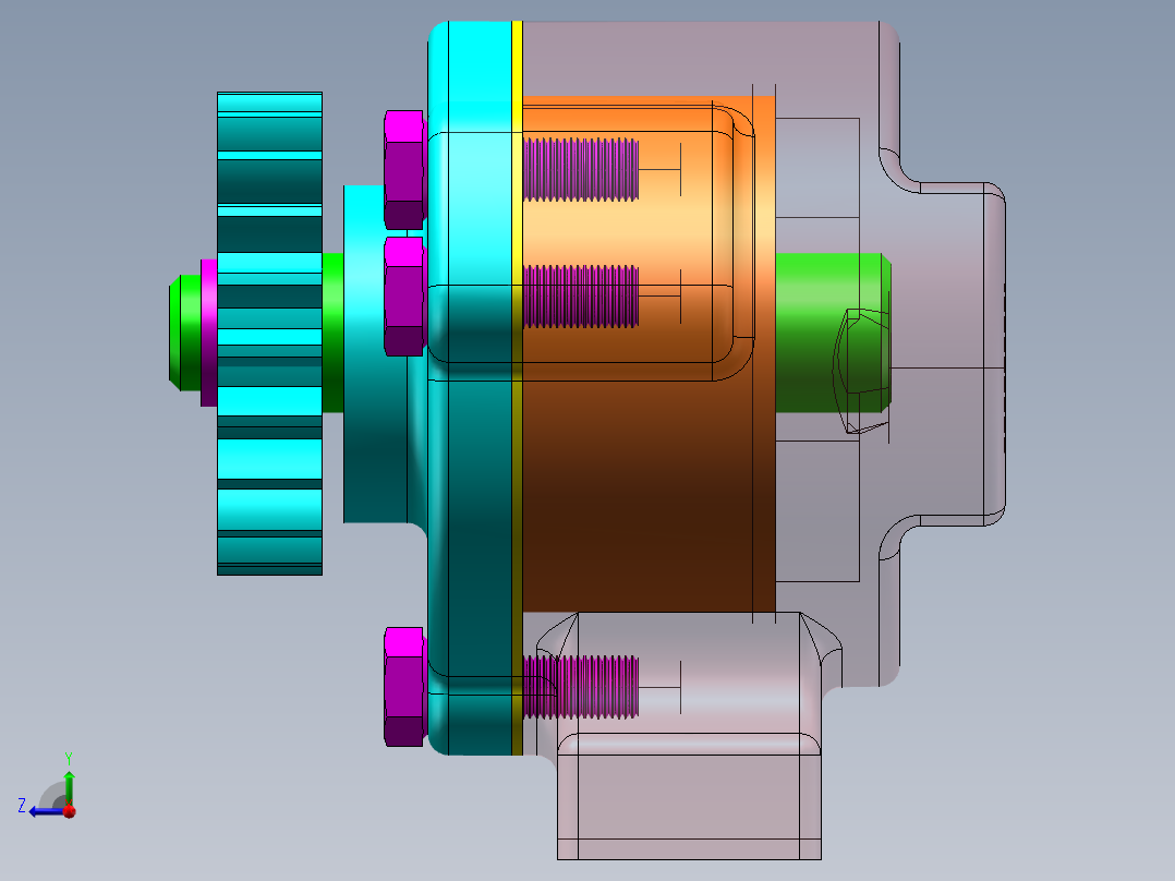转子泵右视图