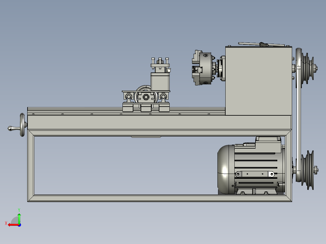 B15-简易轻型机床后视图