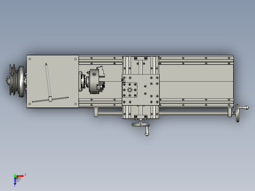 B15-简易轻型机床俯视图