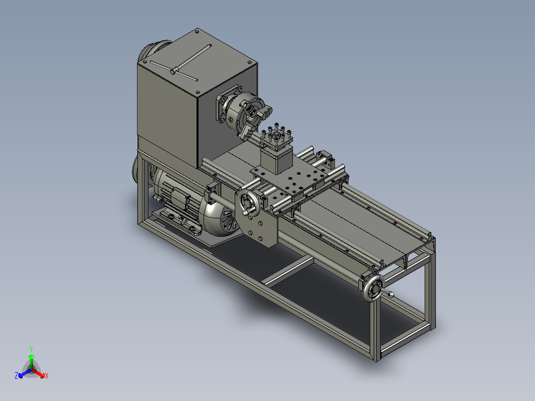 B15-简易轻型机床正等轴测图