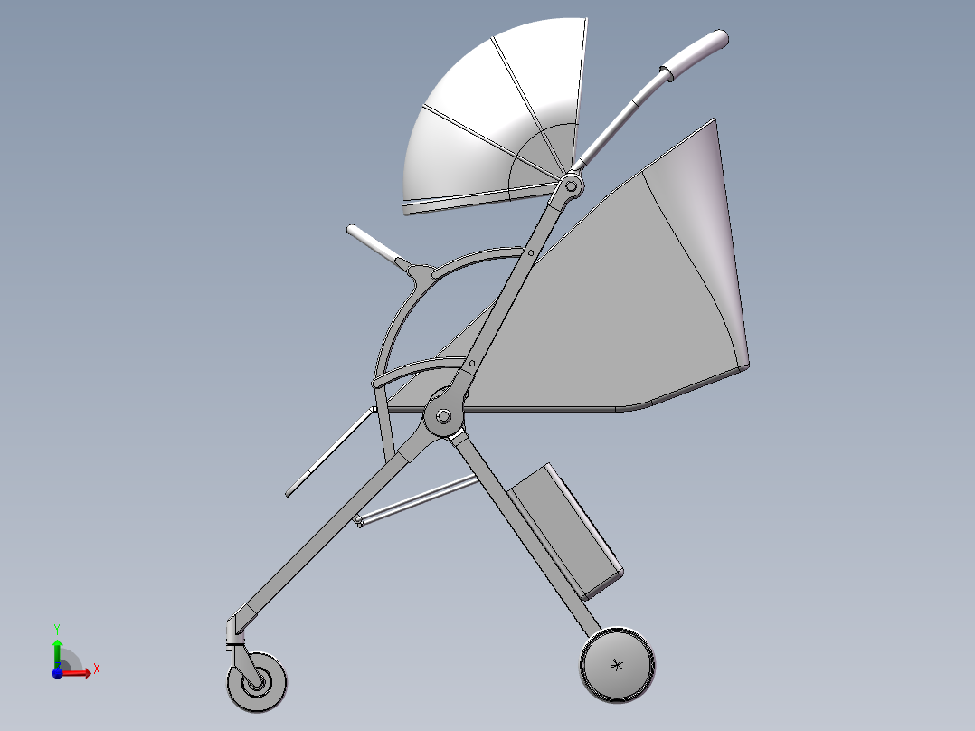 婴儿手推车前视图