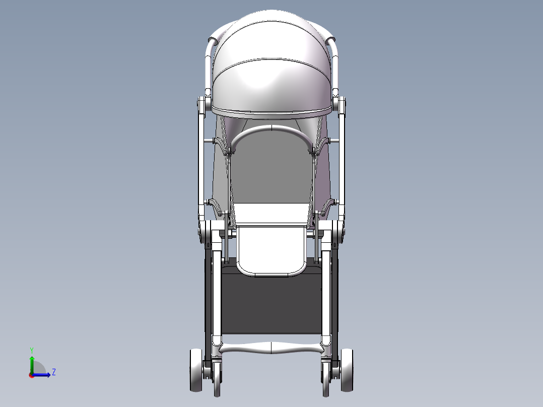 婴儿手推车左视图