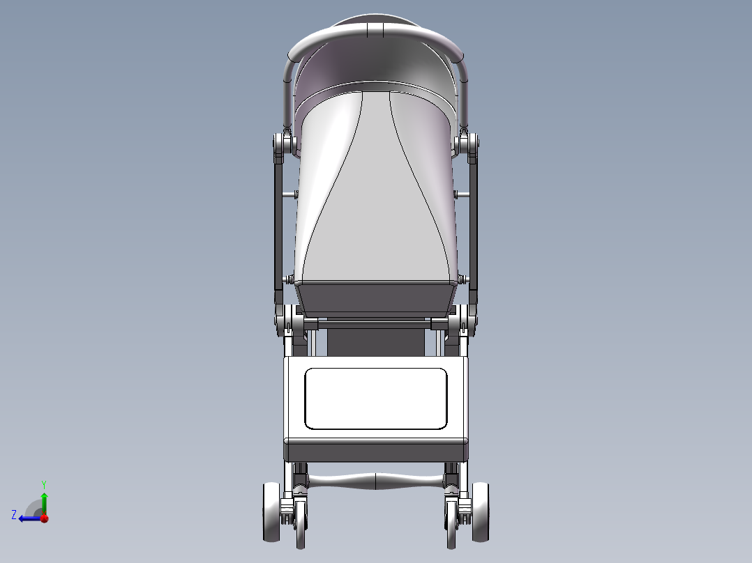 婴儿手推车右视图