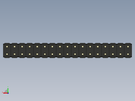 彩色公头100mil（2.54mm）系列-DS1021_black_2x17p_100mil_Type19_rev1.0后视缩略图