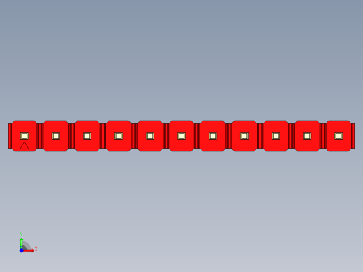 彩色公头100mil（2.54mm）系列-DS1021_red_1x11p_100mil_Type43_rev1.0前视缩略图