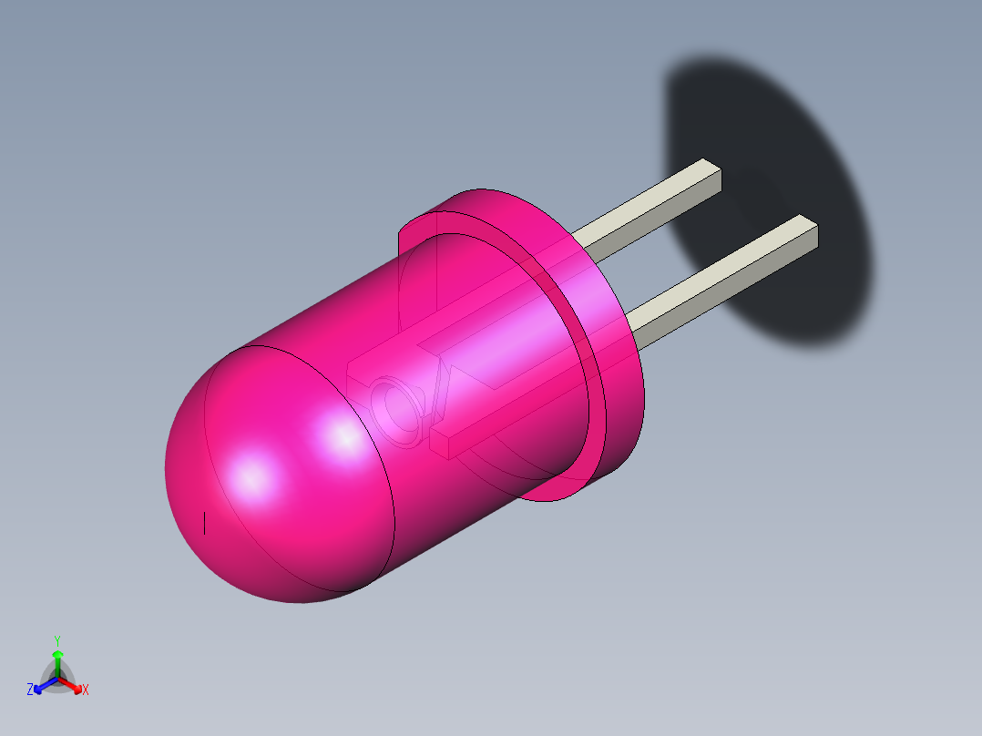 LED_Round_Rose_D5.0mm正等轴测图
