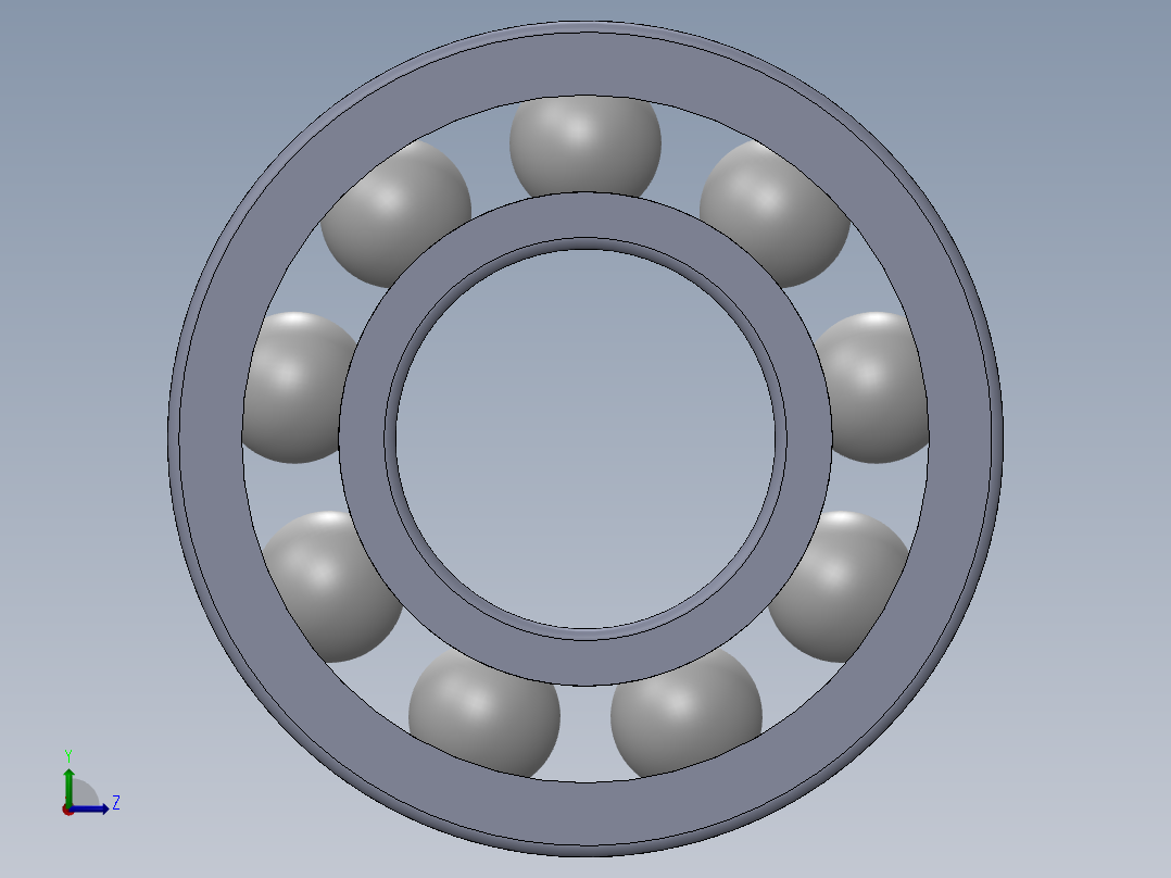 滚珠轴承-SKF BALL BEARING 61900 10x22x6左视图