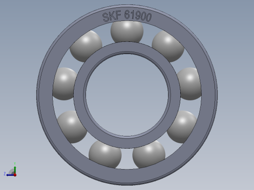 滚珠轴承-SKF BALL BEARING 61900 10x22x6右视缩略图