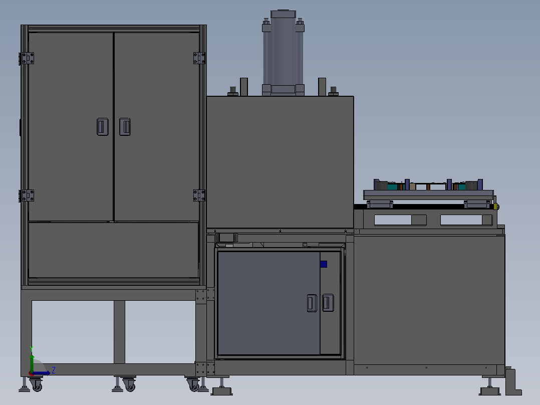 全自动铆接机左视图
