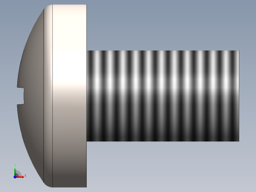 螺丝 M6 十字盘头-M6x10 Screw head.SLDPRT前视缩略图