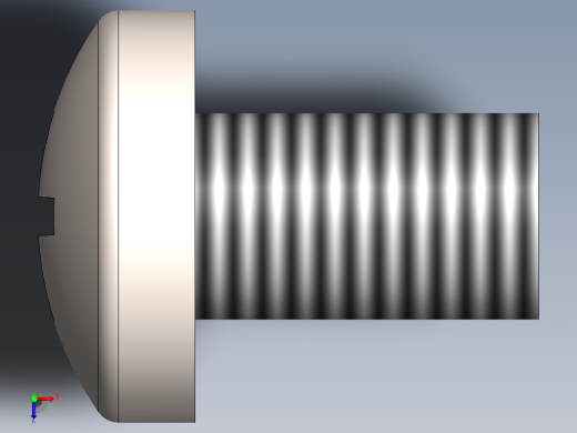 螺丝 M6 十字盘头-M6x10 Screw head.SLDPRT俯视缩略图