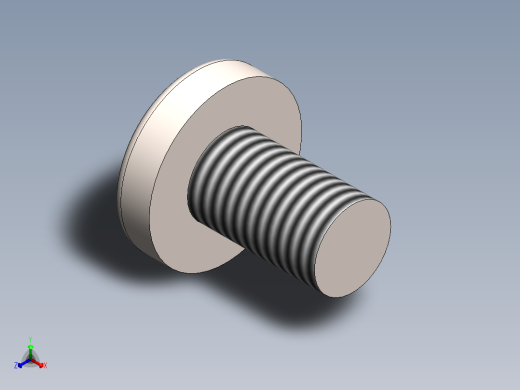螺丝 M6 十字盘头-M6x10 Screw head.SLDPRT正等轴测缩略图