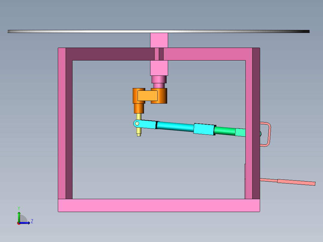 脚蹬旋转加工煎饼装置左视图