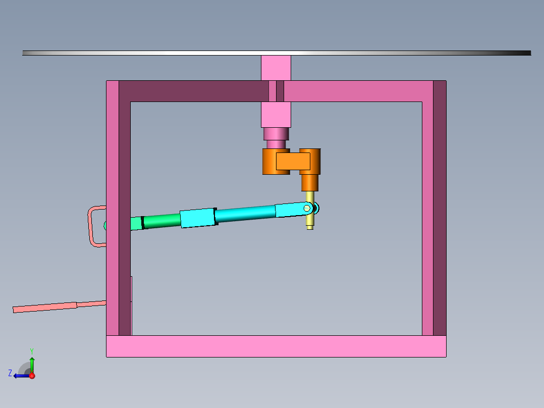 脚蹬旋转加工煎饼装置右视图