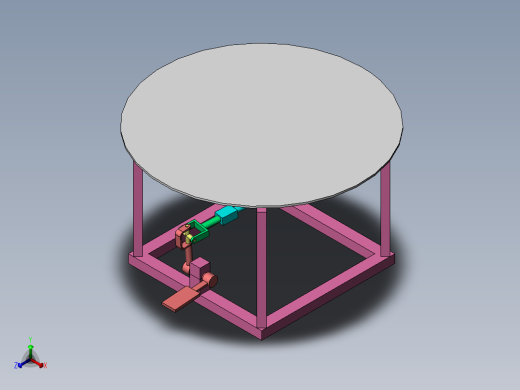 脚蹬旋转加工煎饼装置正等轴测缩略图