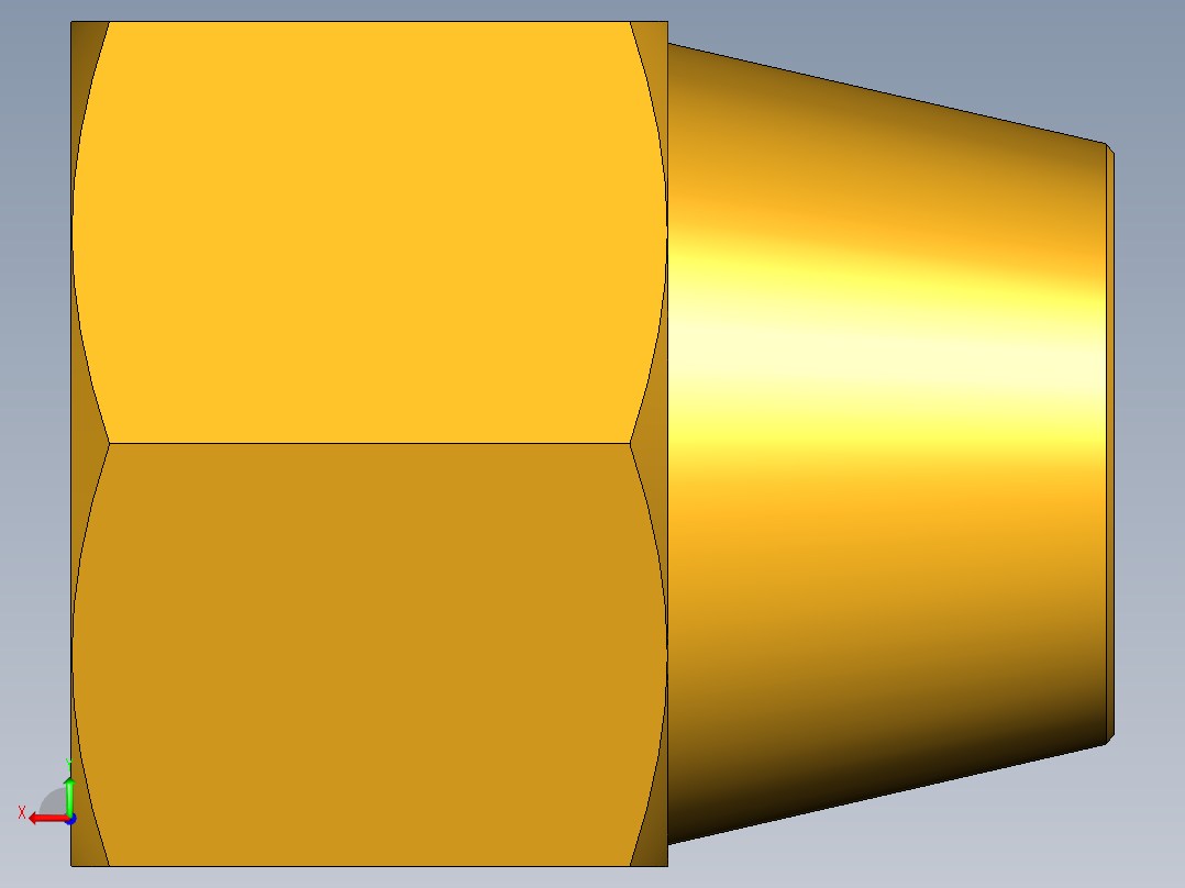 扩口式工业通用硬管接头Short Nut 41FS-10后视图
