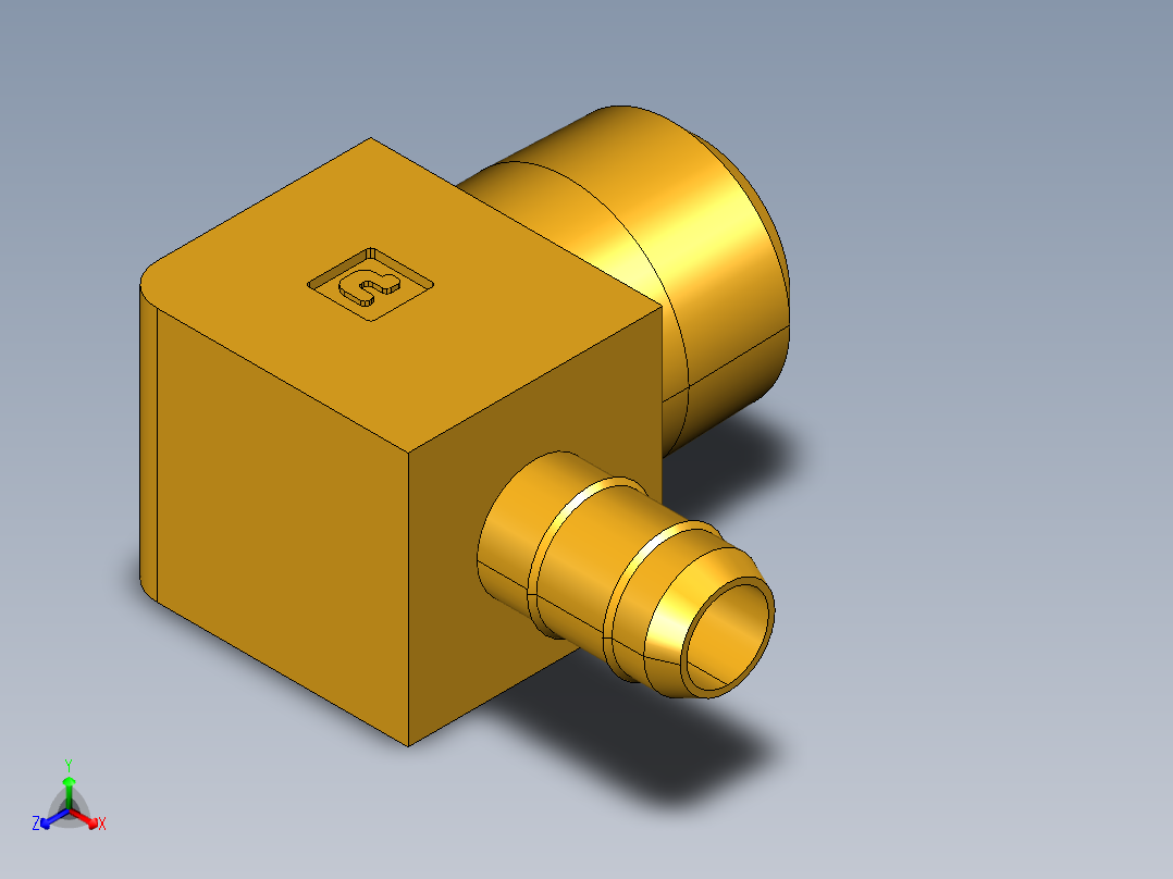 工业通用螺蚊管倒齿式工业硬管接头Male Elbow 229-6-4主视图