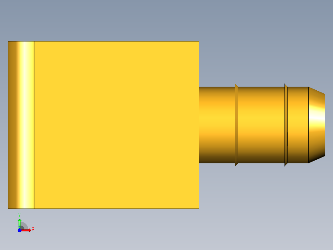 工业通用螺蚊管倒齿式工业硬管接头Male Elbow 229-6-4前视图
