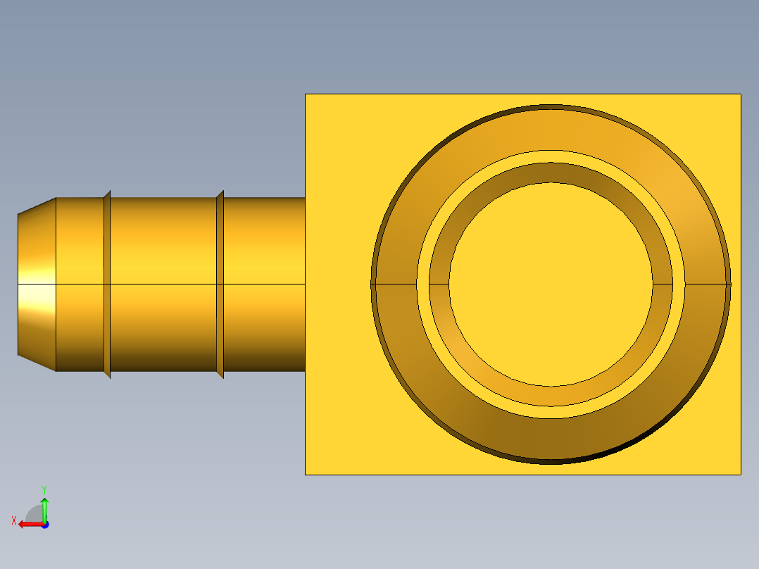 工业通用螺蚊管倒齿式工业硬管接头Male Elbow 229-6-4后视图
