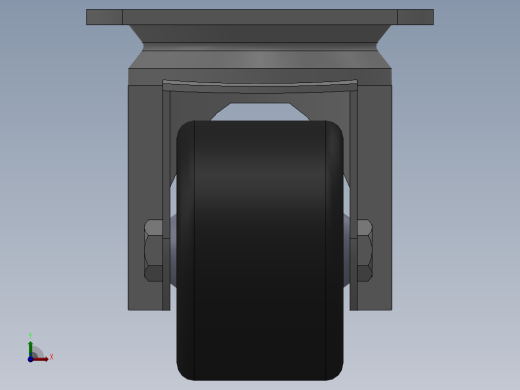3寸万向脚轮前视缩略图