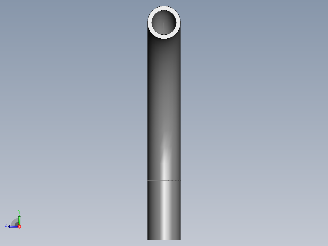 pvc conduit elbow-90deg std radius右视图