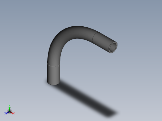 pvc conduit elbow-90deg std radius正等轴测缩略图