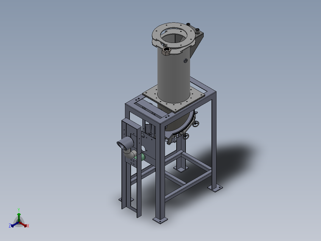 粉体包装机正等轴测图