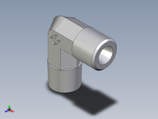 卡套式工业通用硬管接头EO_Male_stud_elbow_WE06SR71X正等轴测缩略图