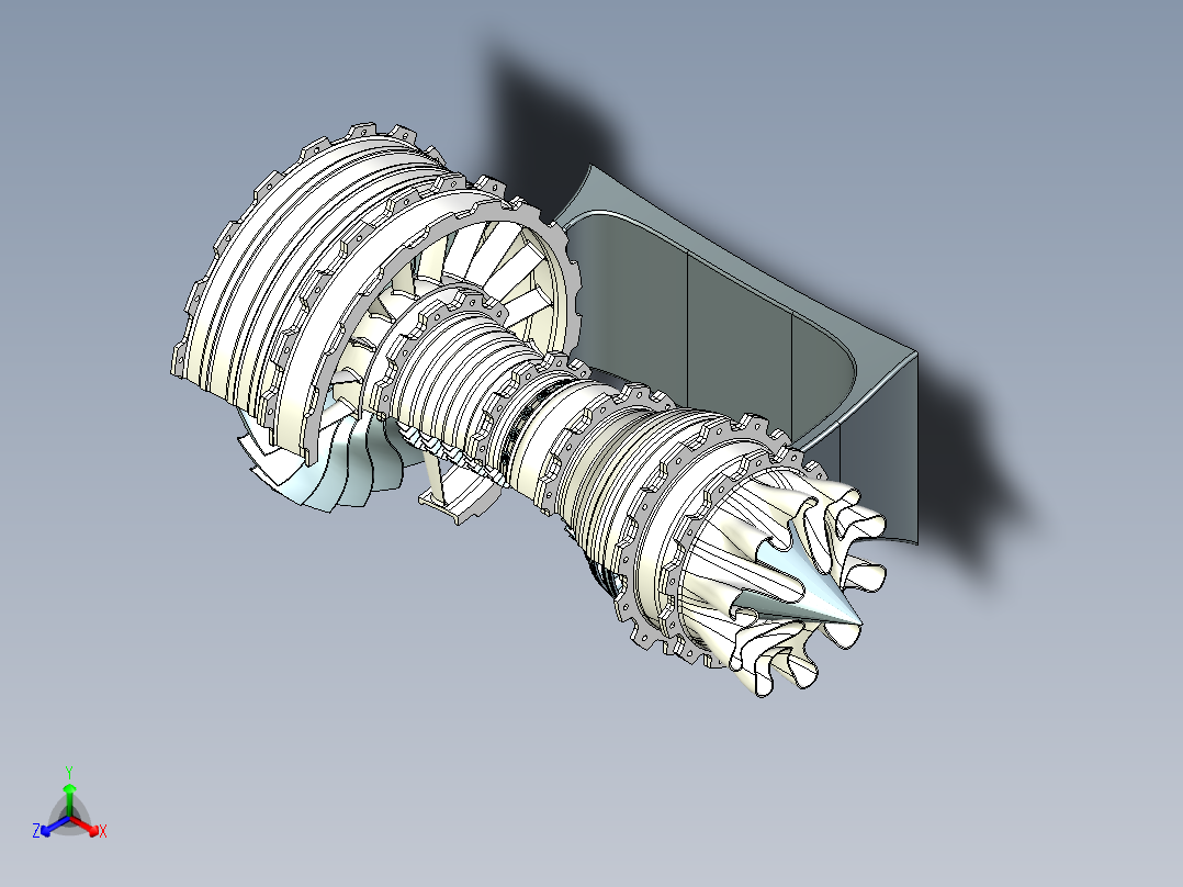 涡轮风扇发动机结构摆件