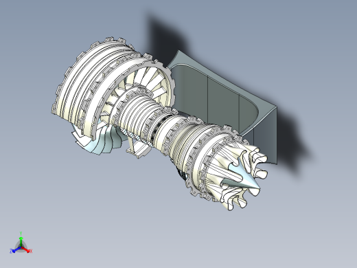 涡轮风扇发动机结构摆件