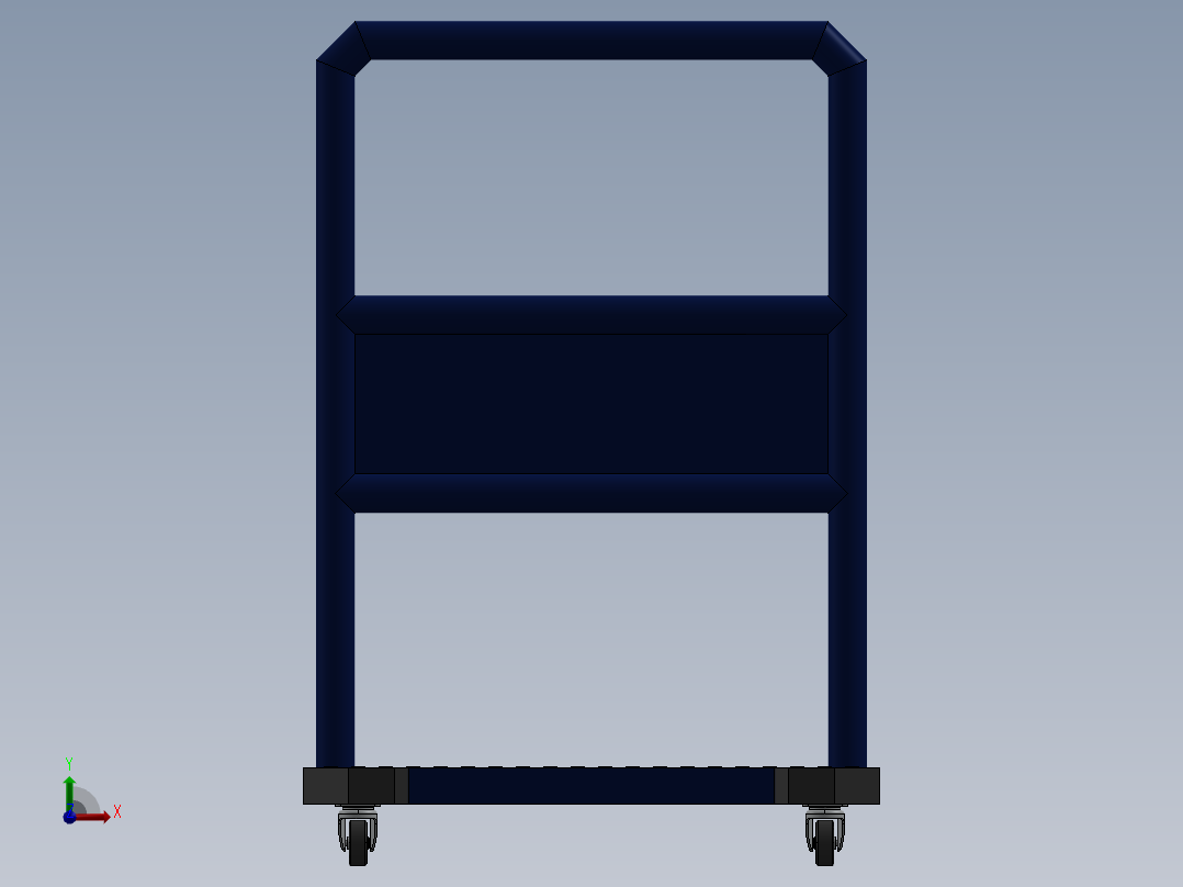 平板推车前视图