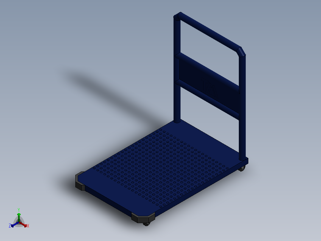 平板推车正等轴测图