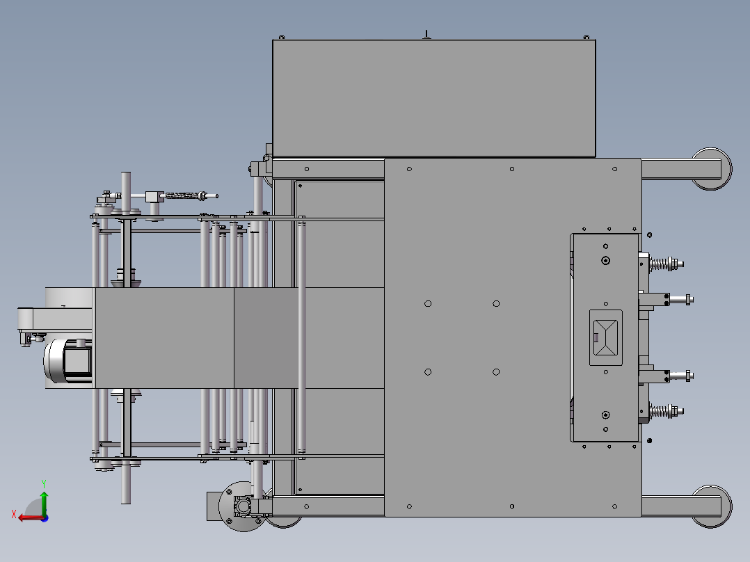 立式包装机三维模型后视图