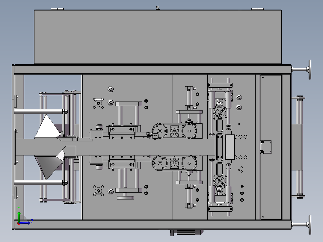立式包装机三维模型左视图