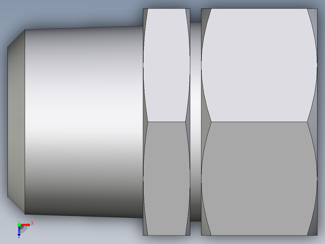 卡套式工业通用硬管接头EO_Male_Stud_connector_GE28L1NPT71俯视图