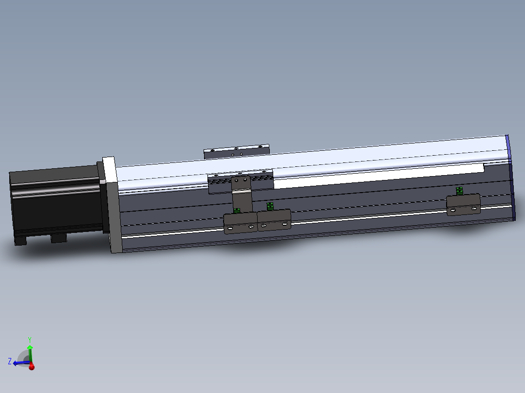 电动滑台模组SDM75直连模型主视图