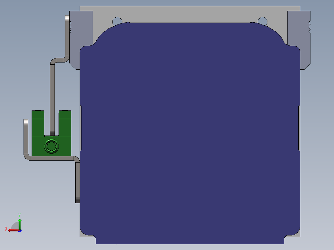 电动滑台模组SDM75直连模型后视图