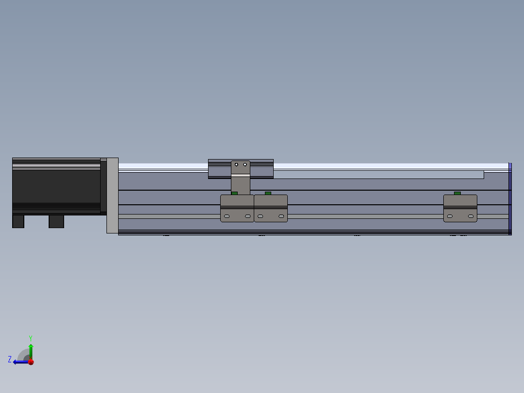 电动滑台模组SDM75直连模型右视图