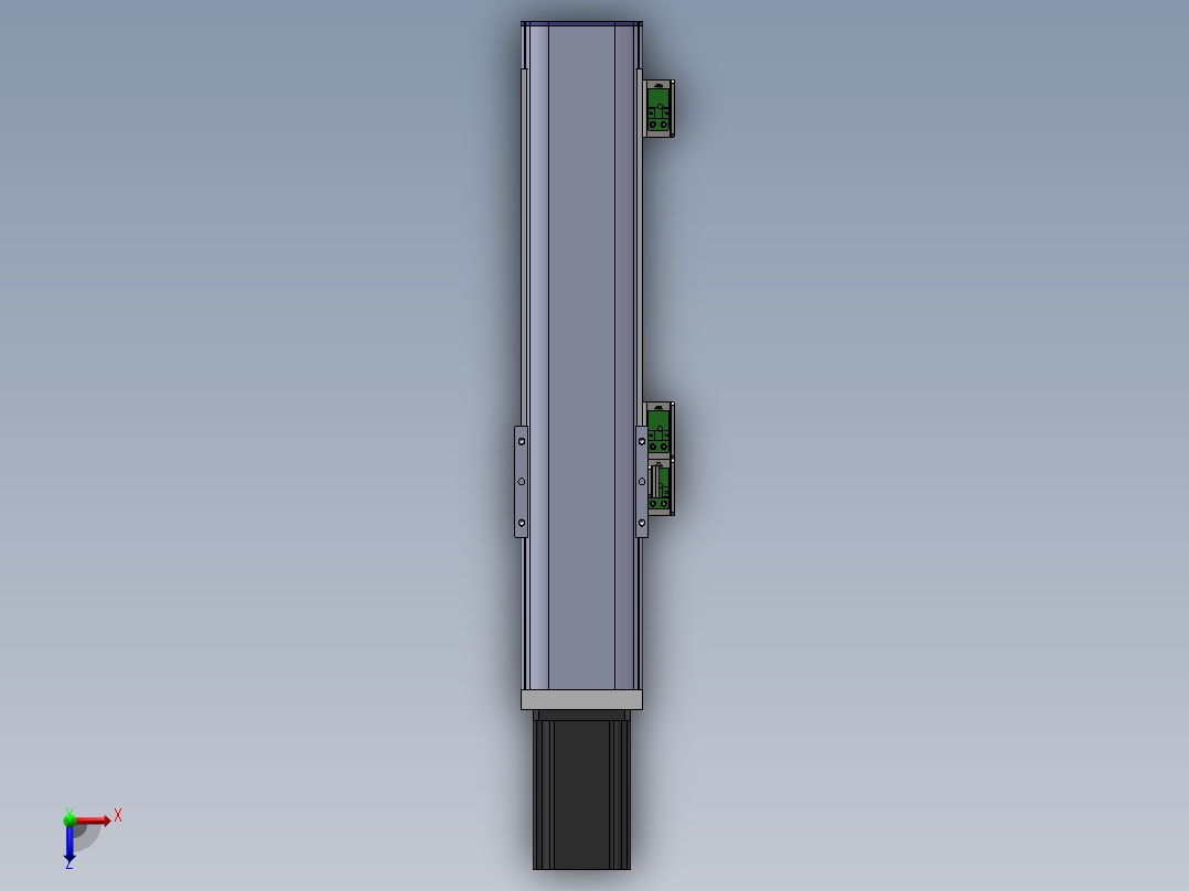 电动滑台模组SDM75直连模型俯视图